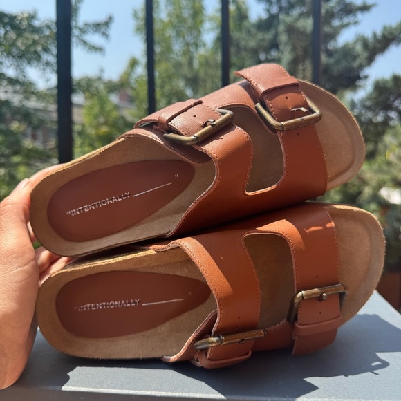 NWT Free People Rule Breaker Platform Sandals Brown Leather Studded Flatform 37 - Picture 8 of 15